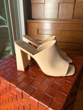 bp Open-Toe Block Heel Mules